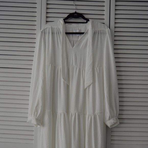 TOPSHOP White Long Sleeve Dress - Picture 1 of 4